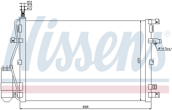 Конденсатор кондиціонера Nissens 94937 ціна, від 145.88 USD