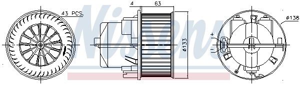 Моторчик пічки Nissens 87223