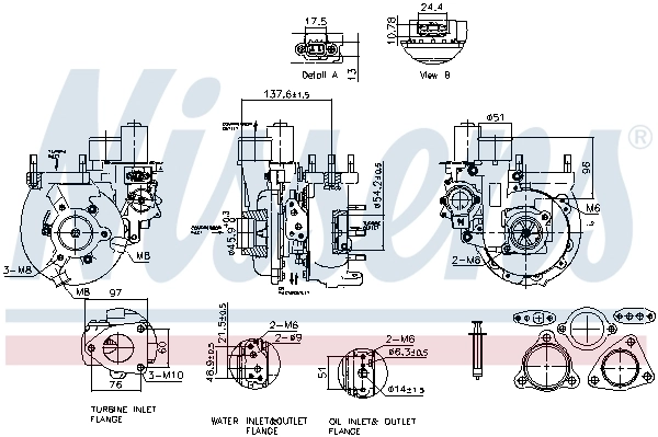 Турбіна Nissens 93620 ціна, від 363.57 USD