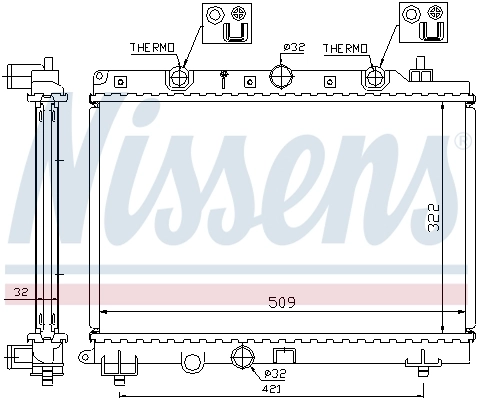 Радіатор охолодження Nissens 64304A