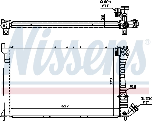Радіатор охолодження Nissens 61349A