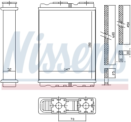 Радіатор обігрівача Nissens 72050
