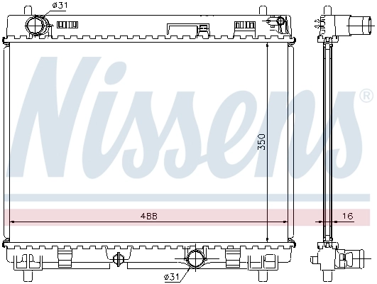 Радіатор охолодження Nissens 64676A