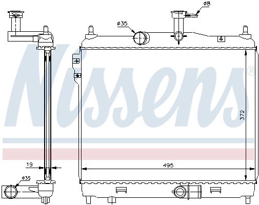 Радіатор охолодження Nissens 67512