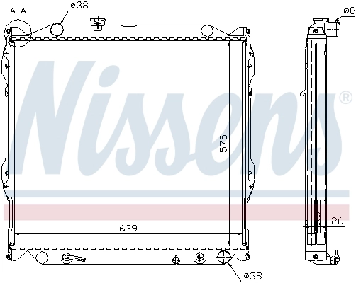 Радіатор охолодження Nissens 64637A