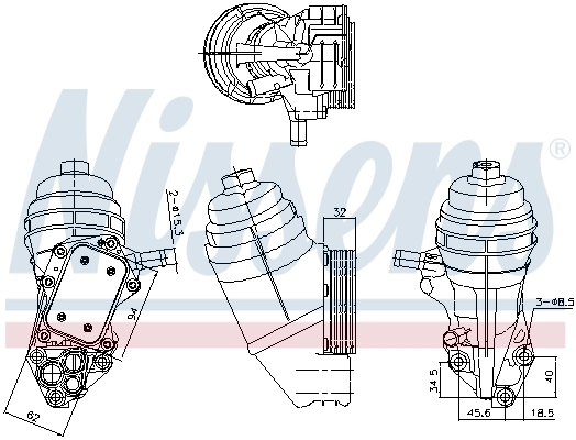 Корпус масляного фільтра 91320 Nissens