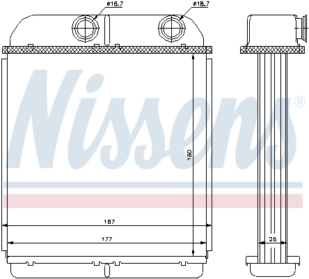 Радіатор обігрівача Nissens 73644