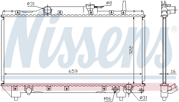 Радіатор 64837A Nissens