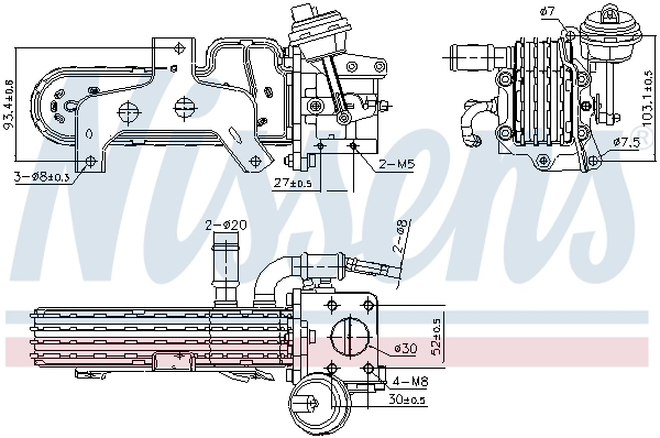 Купити EV230 Magneti Marelli Радіатор системи EGR рециркуляції вихлопних газів