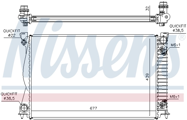 Радіатор охолодження Nissens 60233A