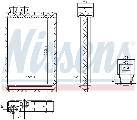 Радіатор обігрівача Nissens 707224