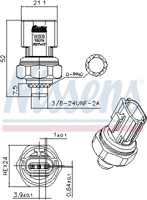 Клапан тиску кондиціонера Nissens 301100