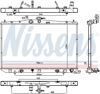 Радіатор охолодження Nissens 606822