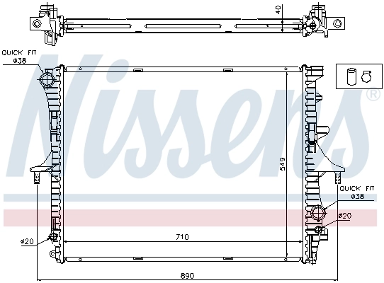 Радіатор охолодження Nissens 65275A