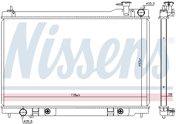 Радіатор охолодження Nissens 68119
