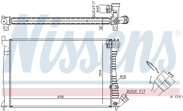 Радіатор охолодження Nissens 61398A