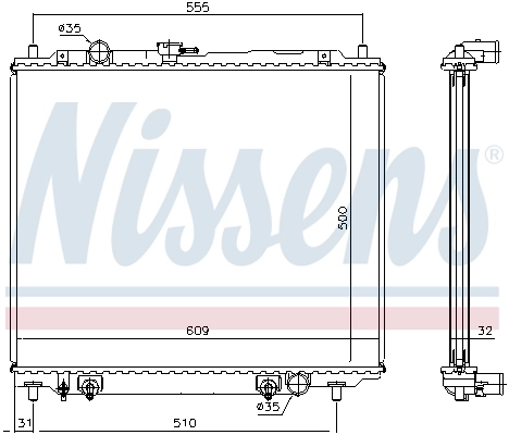 Радіатор охолодження Nissens 62802