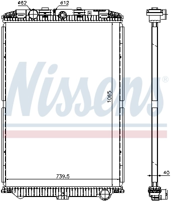 Радіатор охолодження Nissens 614470