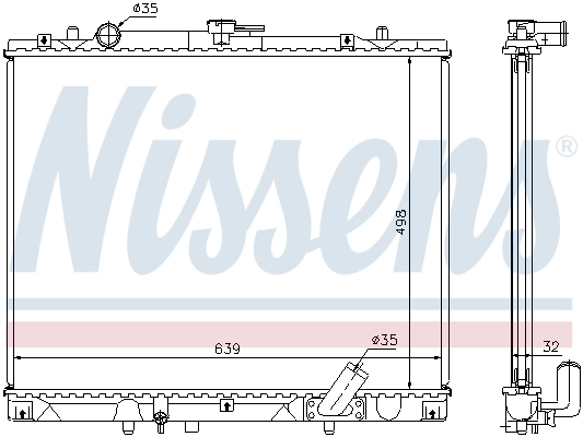 Радіатор охолодження Nissens 62895A