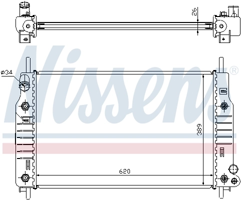 Радіатор охолодження Nissens 62105