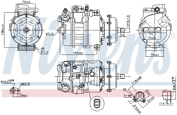 890635 Nissens Компресор холодоагенту