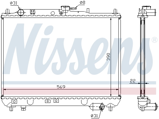 62409 Nissens Радіатор охолодження двигуна