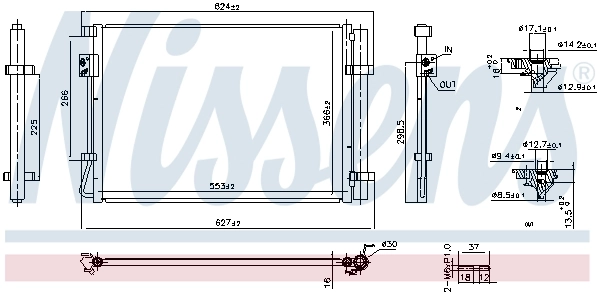Конденсатор кондиціонера Nissens 941161 ціна, від 107.05 USD