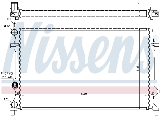 Радіатор охолодження Nissens 65296