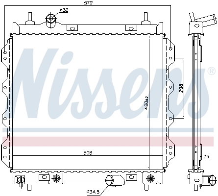 Радіатор 61002 Nissens