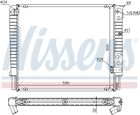 Радіатор охолодження Nissens 65508A