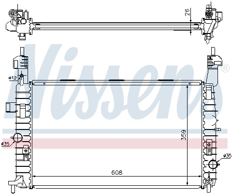 Радіатор 63087A Nissens