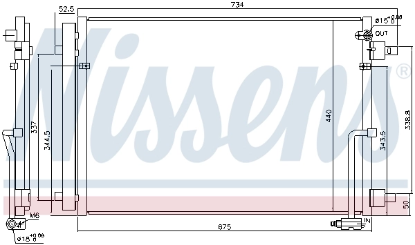 Конденсатор кондиціонера Nissens 940452 ціна, від 94.49 USD