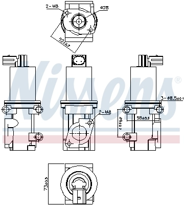 98193 Nissens Клапан рециркуляції відпрацьованих газів EGR