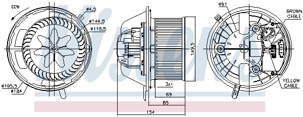 Моторчик пічки Nissens 87062