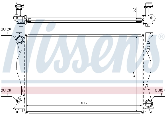 Радіатор охолодження Nissens 60234A