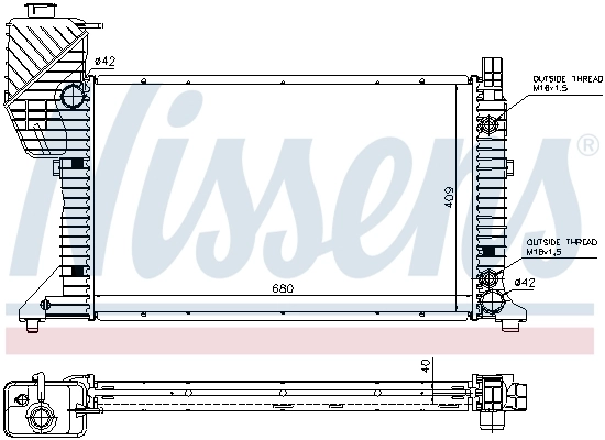 Радіатор охолодження Nissens 62686A