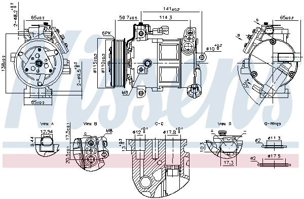 Компресор системи кондиціювання NRF 320261 ціна, від 271.80 USD