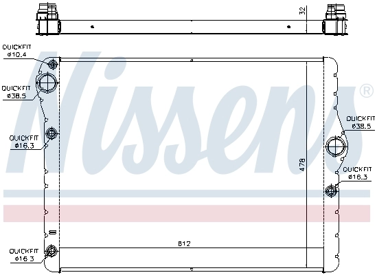Радіатор охолодження Nissens 60778
