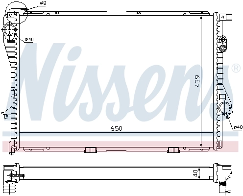Радіатор охолодження Nissens 60752A