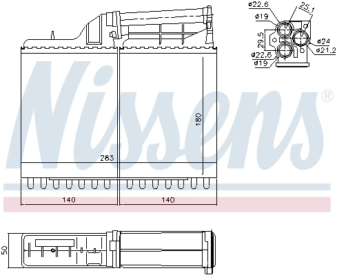 Радіатор обігрівача Nissens 70502