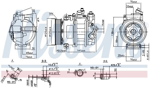 Компресор кондиціонера 890140 Nissens