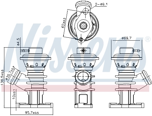 98191 Nissens Клапан рециркуляції відпрацьованих газів EGR