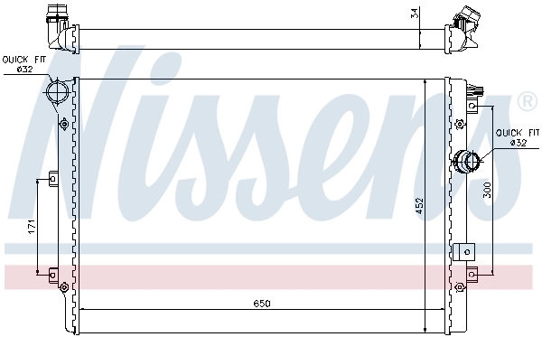 65015 Nissens Радіатор охолодження двигуна