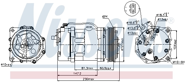 Компресор кондиціонера 89044 Nissens