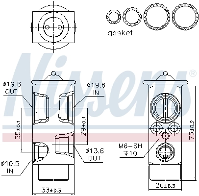 Клапан TRV, кондиціонера Nissens 999328