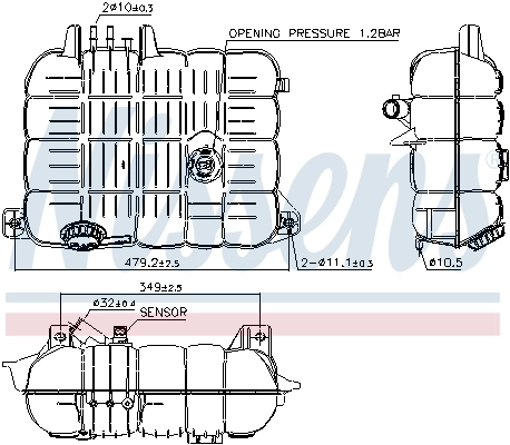 Бачок розширювальний Nissens 996069