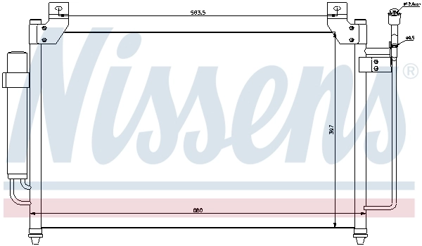 Конденсатор кондиціонера Nissens 940049 ціна, від 115.33 USD