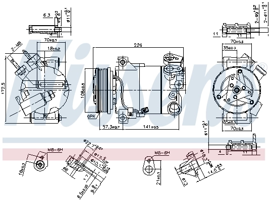 890215 Nissens Компресор холодоагенту