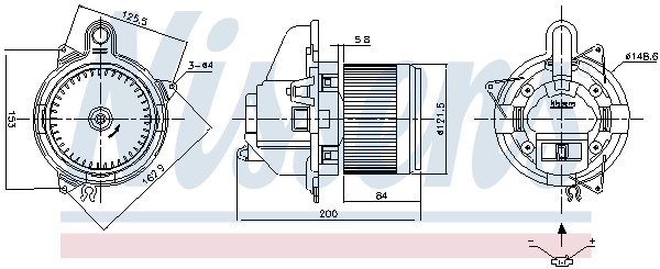 Моторчик пічки Nissens 87501