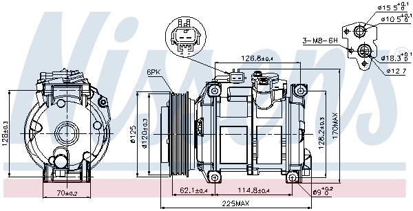 89074 Nissens Компресор холодоагенту